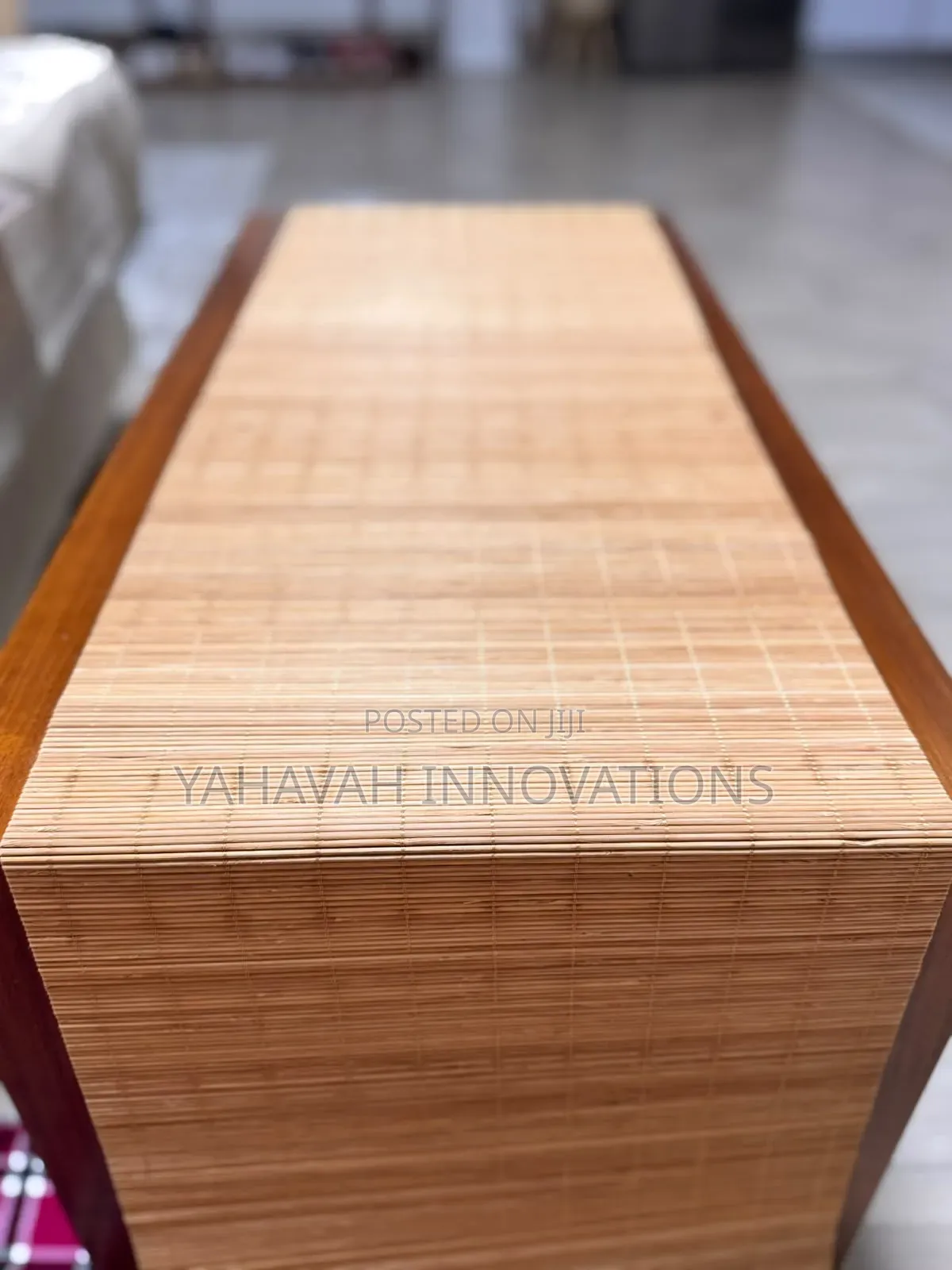 Natural Bamboo Table Runner Wooden Serving Tray Set (Karen)