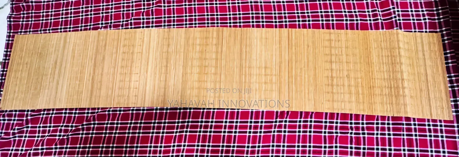 Natural Bamboo Table Runner Wooden Serving Tray Set (Karen)