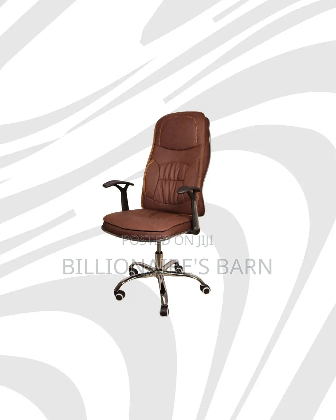 Ergonomic Executive Leather Chair High Back for Tidy Workspace Style