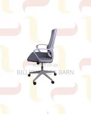 Practical Grey Mid Back Mesh Office Chair for Tidy Workspace Style