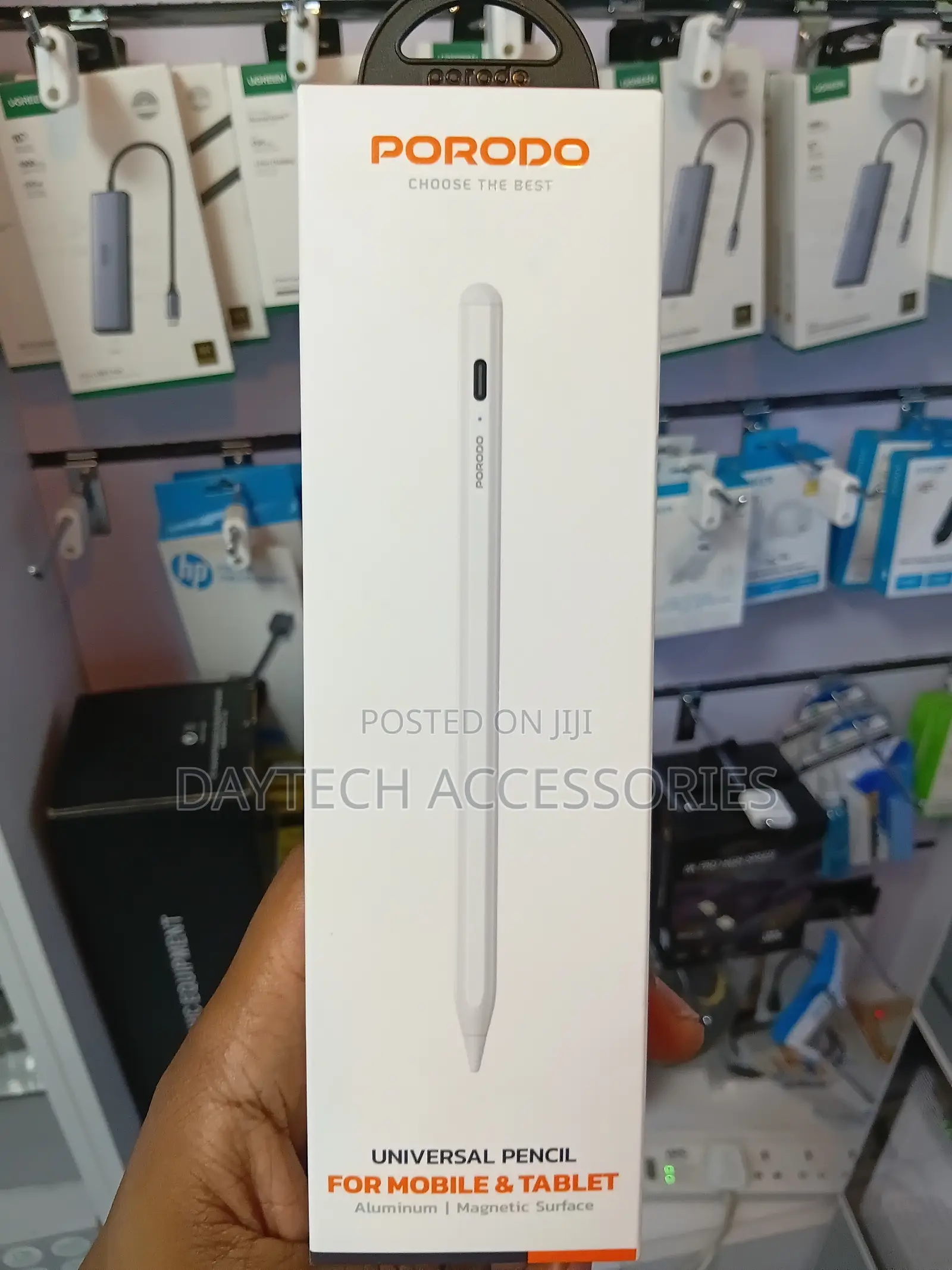 Porodo Universal Smart Pencil With Touch Switch Magnetic Surface.