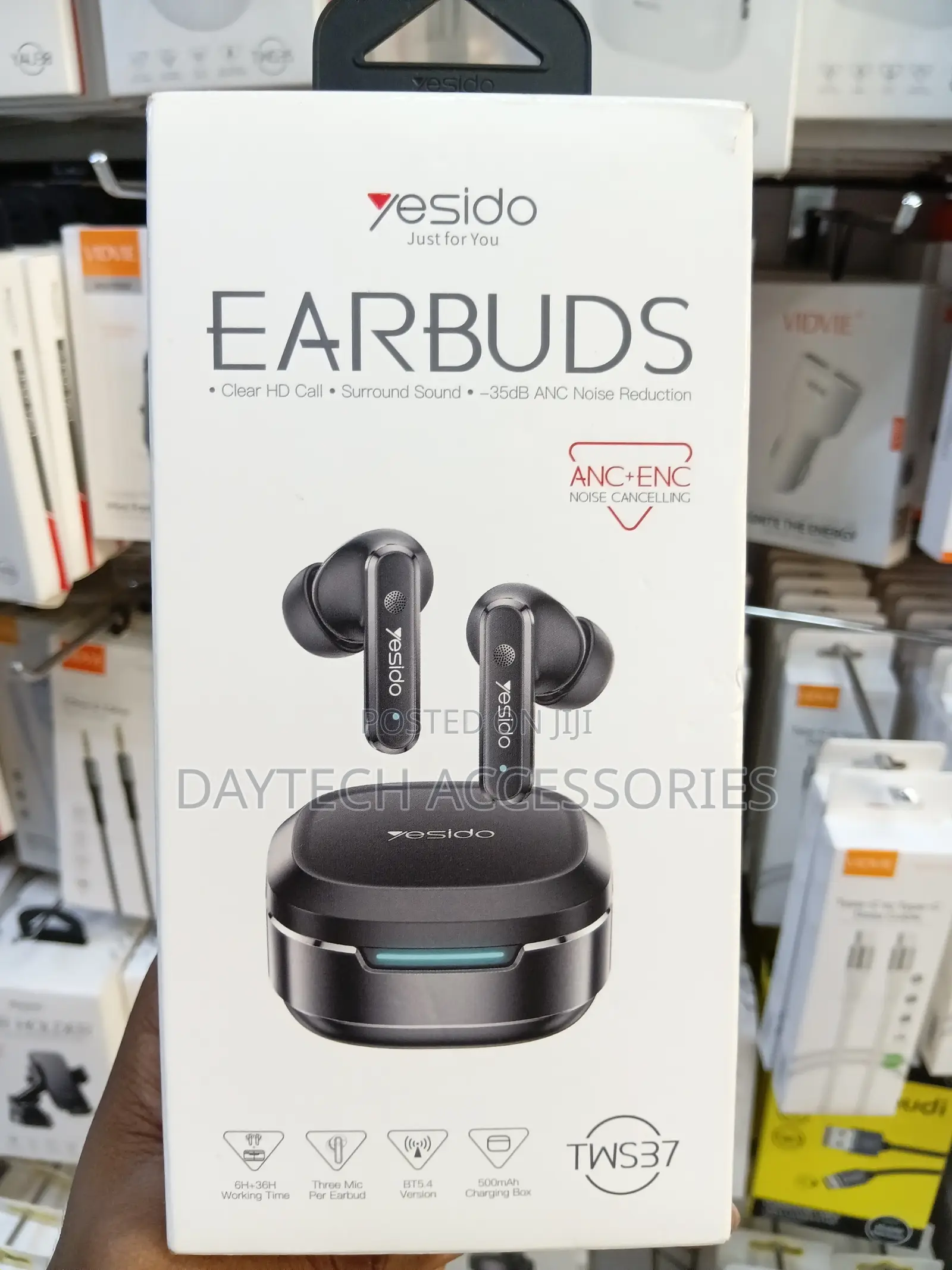 Yesido Tws37 Wireless Bluetooth-Compatible Earbuds Anc + Enc Noise