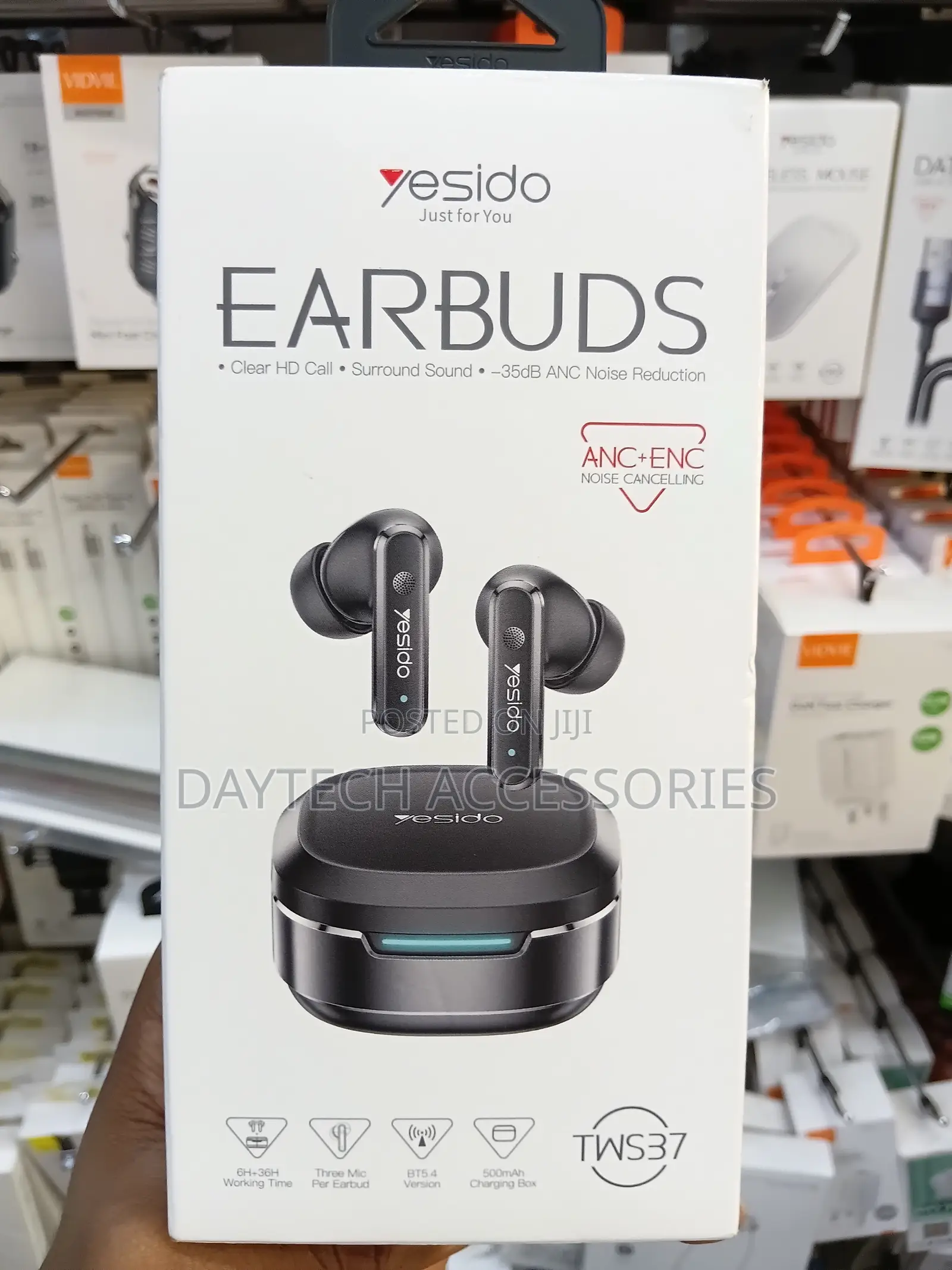 Yesido Tws37 Wireless Bluetooth-Compatible Earbuds Anc + Enc Noise