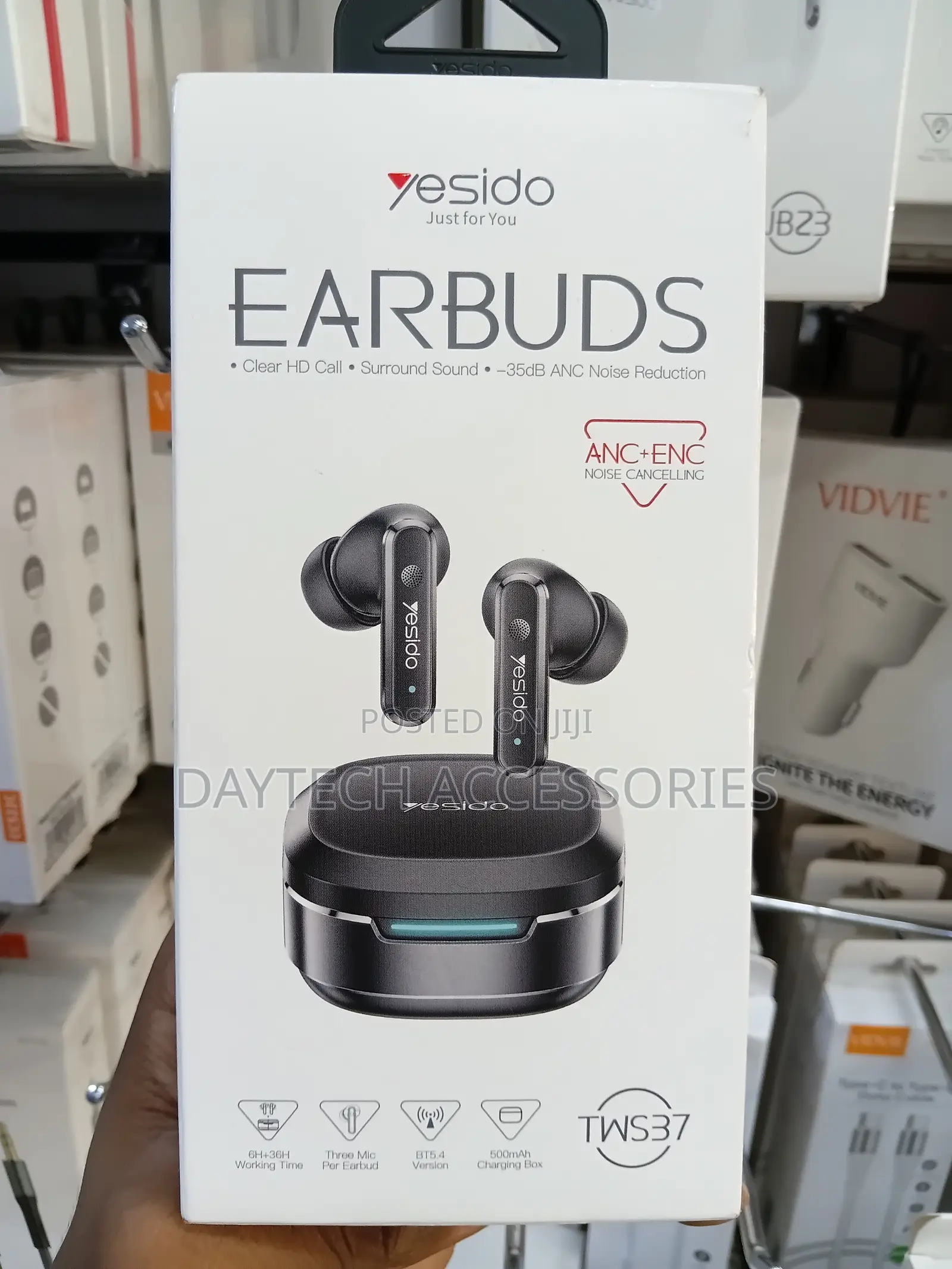Yesido Tws37 Wireless Bluetooth-Compatible Earbuds Anc + Enc Noise