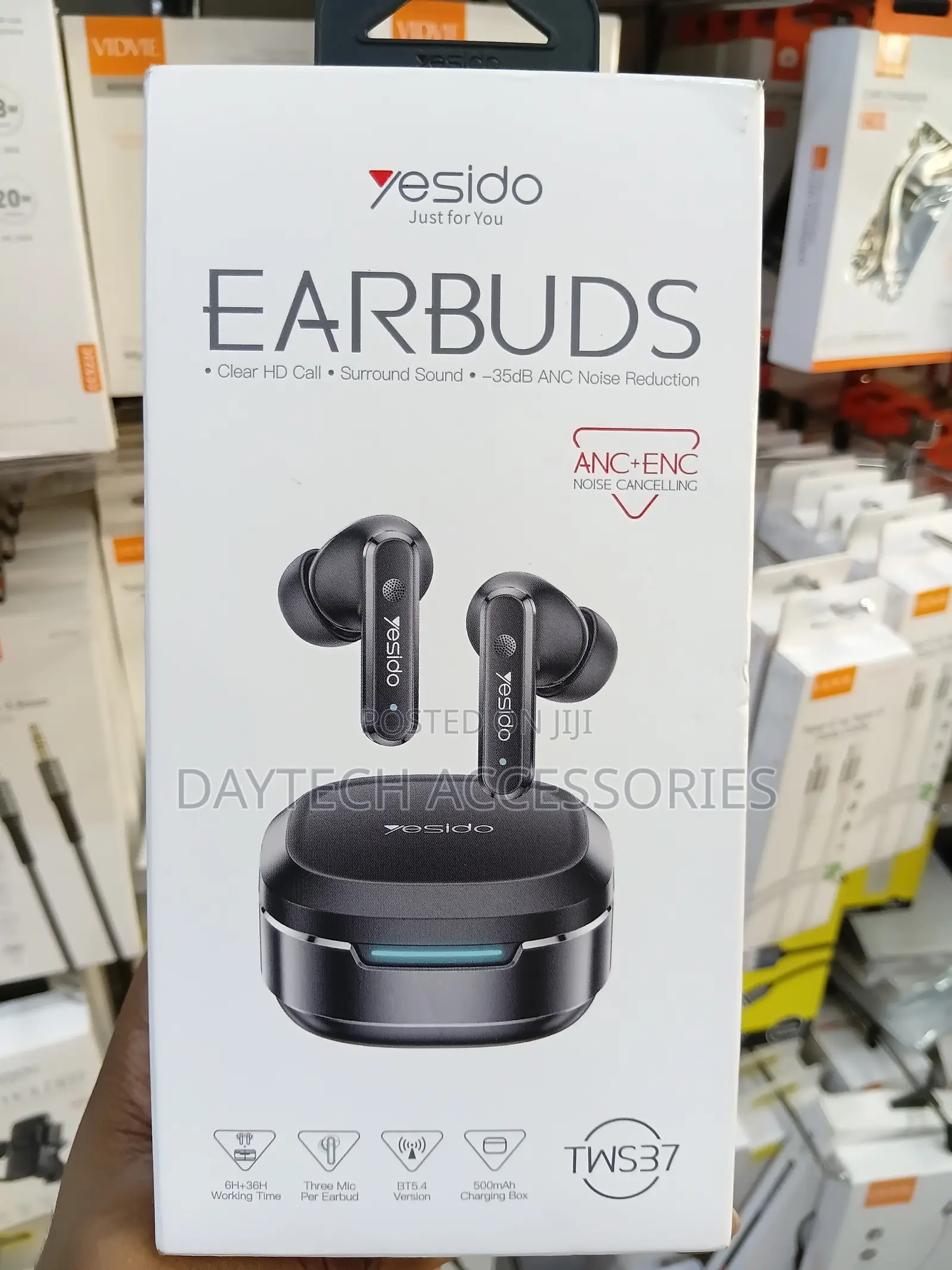 Yesido Tws37 Wireless Bluetooth-Compatible Earbuds Anc + Enc Noise