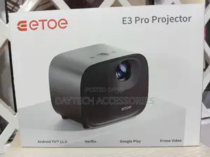 Etoe E3 Pro 1080p Smart Projector Android Tv 11.0 Netflix Certified