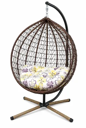Rattan Hanging Hammock Chair With Cross Stand