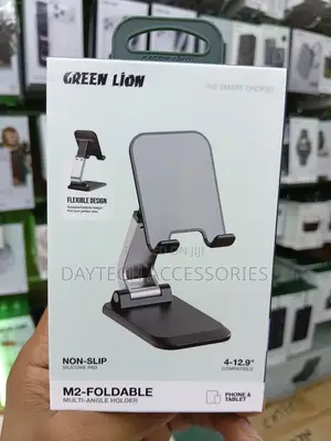 This Is a Green Lion M2 Foldable Mobile Holder Stand in Black.
