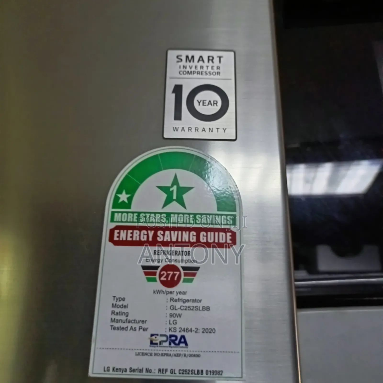 L. G Double Door Fridge