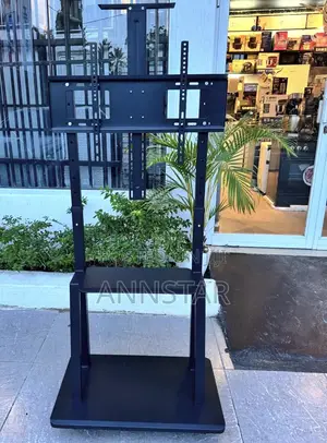 Mobile Tv Trolley Stand With Wall Mount