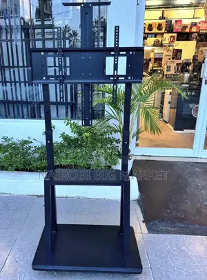 Mobile Tv Trolley Stand With Wall Mount