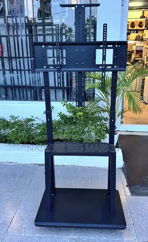 Mobile Tv Trolley Stand With Wall Mount