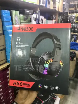 Misde A66 RGB Gaming Headset 7.1 Surround 50mm Drivers for Pc/Ps