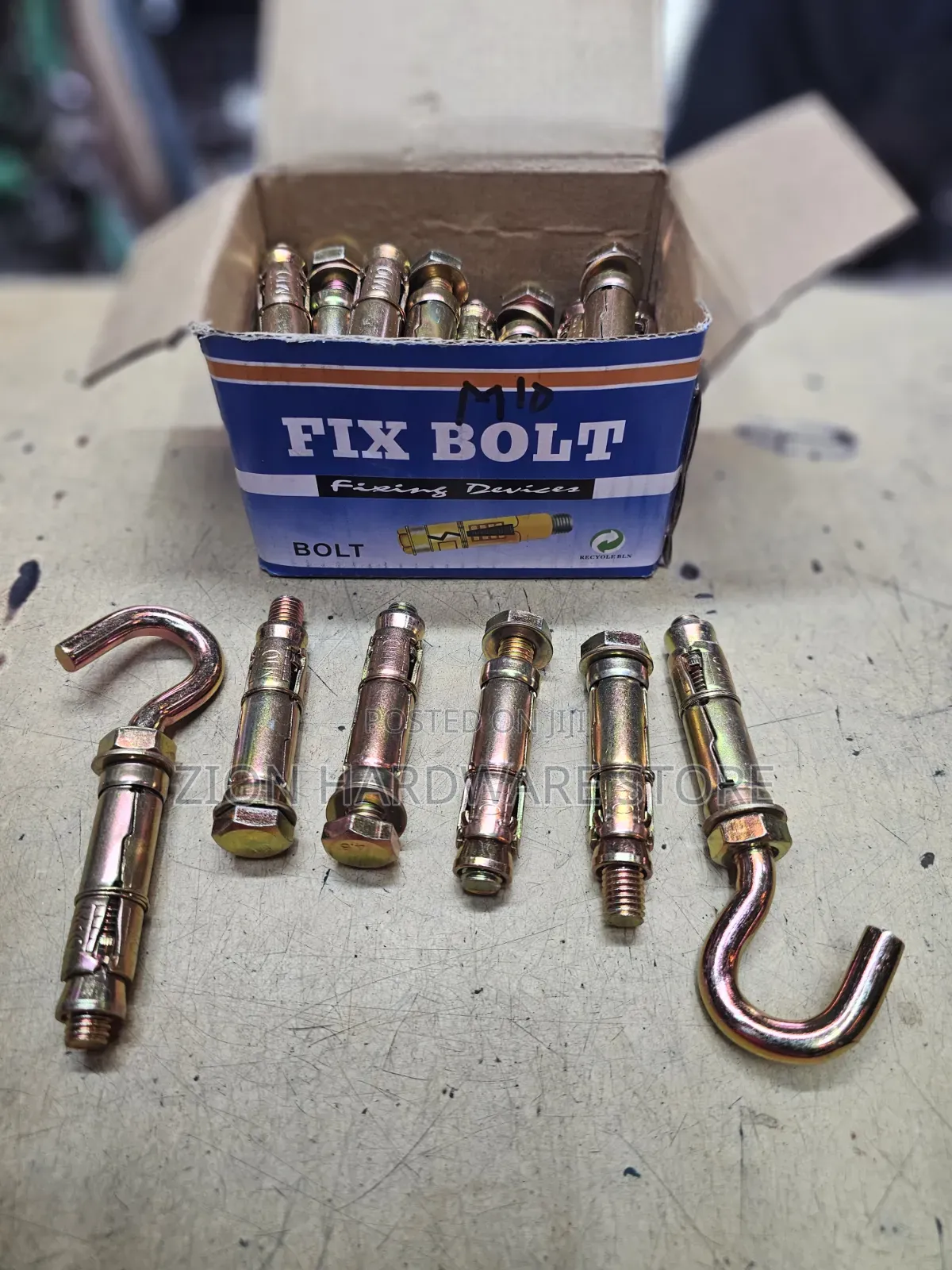 M10 M8 Rawl Bolts With Hook