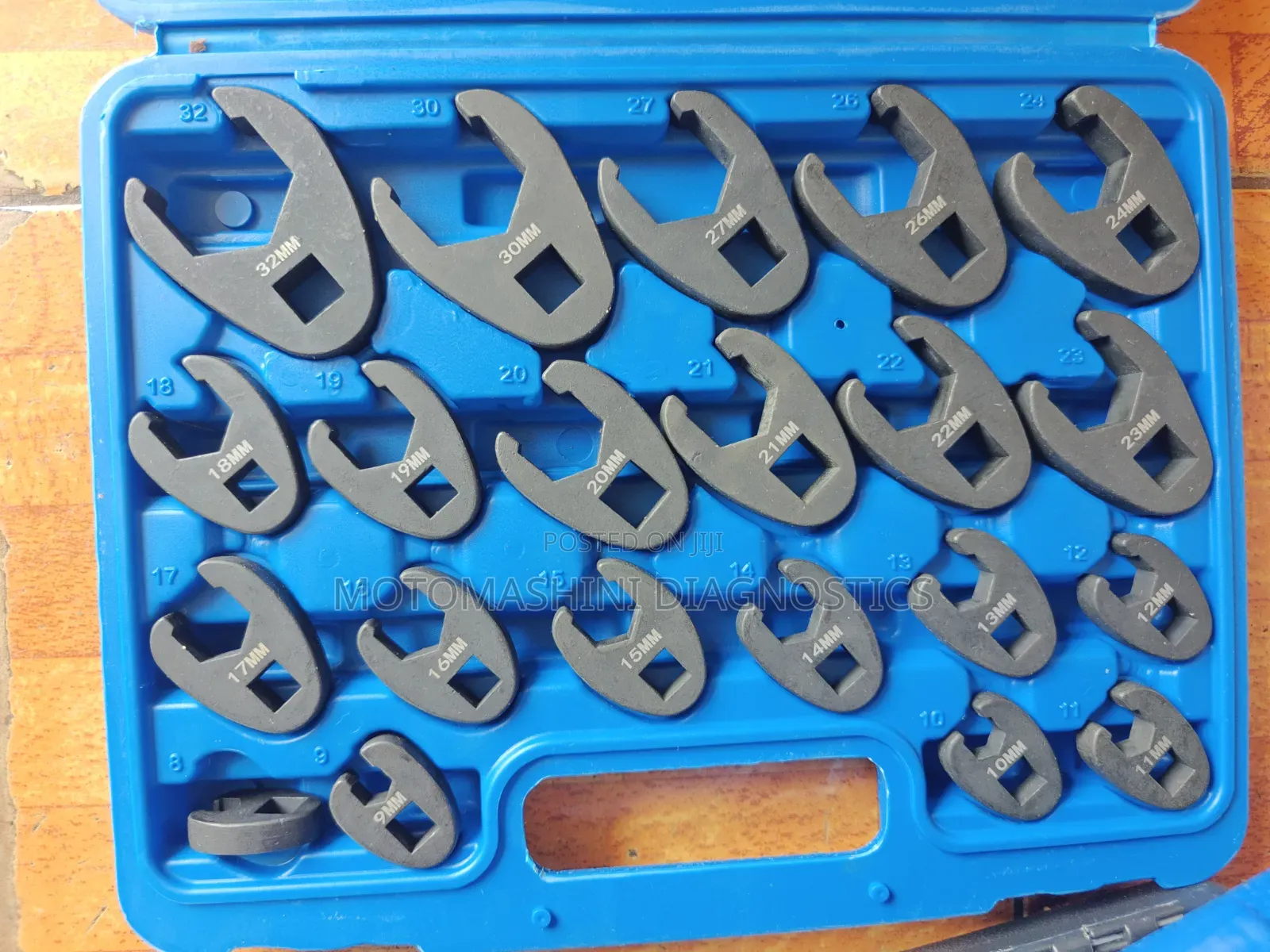 21 Piece Crowfoot Flare Nut Wrench Spanner Set 8mm to 32 Mm Kit.