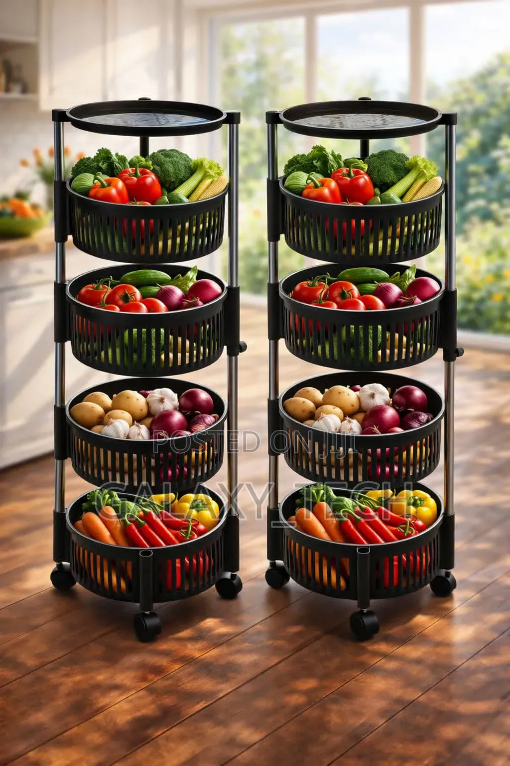 4 Layers Plastic Fruit Rack