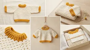 Handmade Crochet Baby Sweater