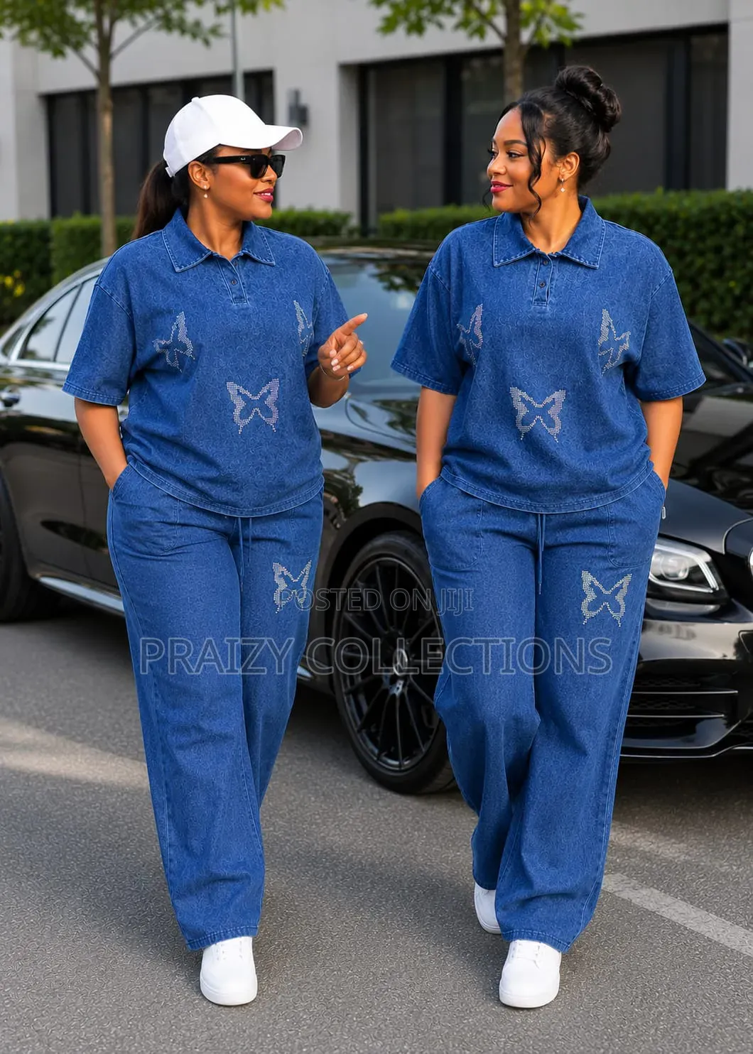 2piece Denim Ladies' Trouser Set
