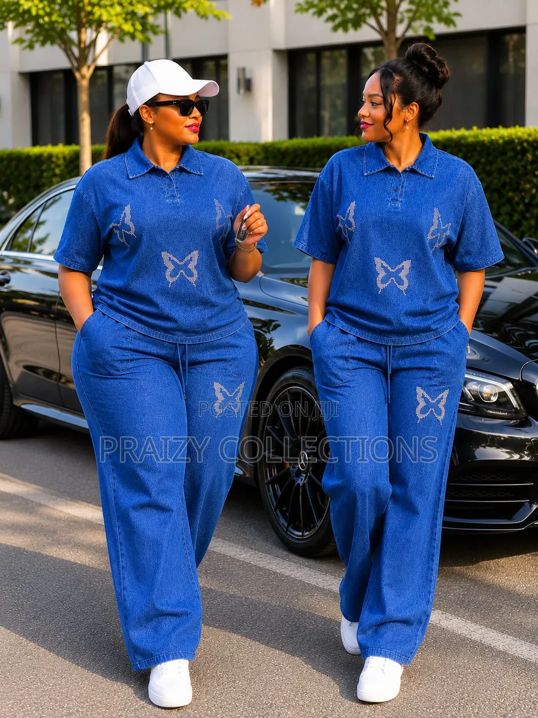 2piece Denim Ladies' Trouser Set