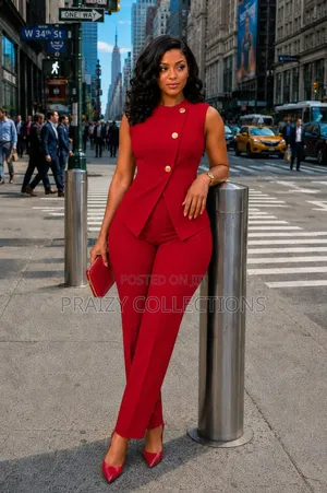 Elegant Sleeveless 2pc Suit