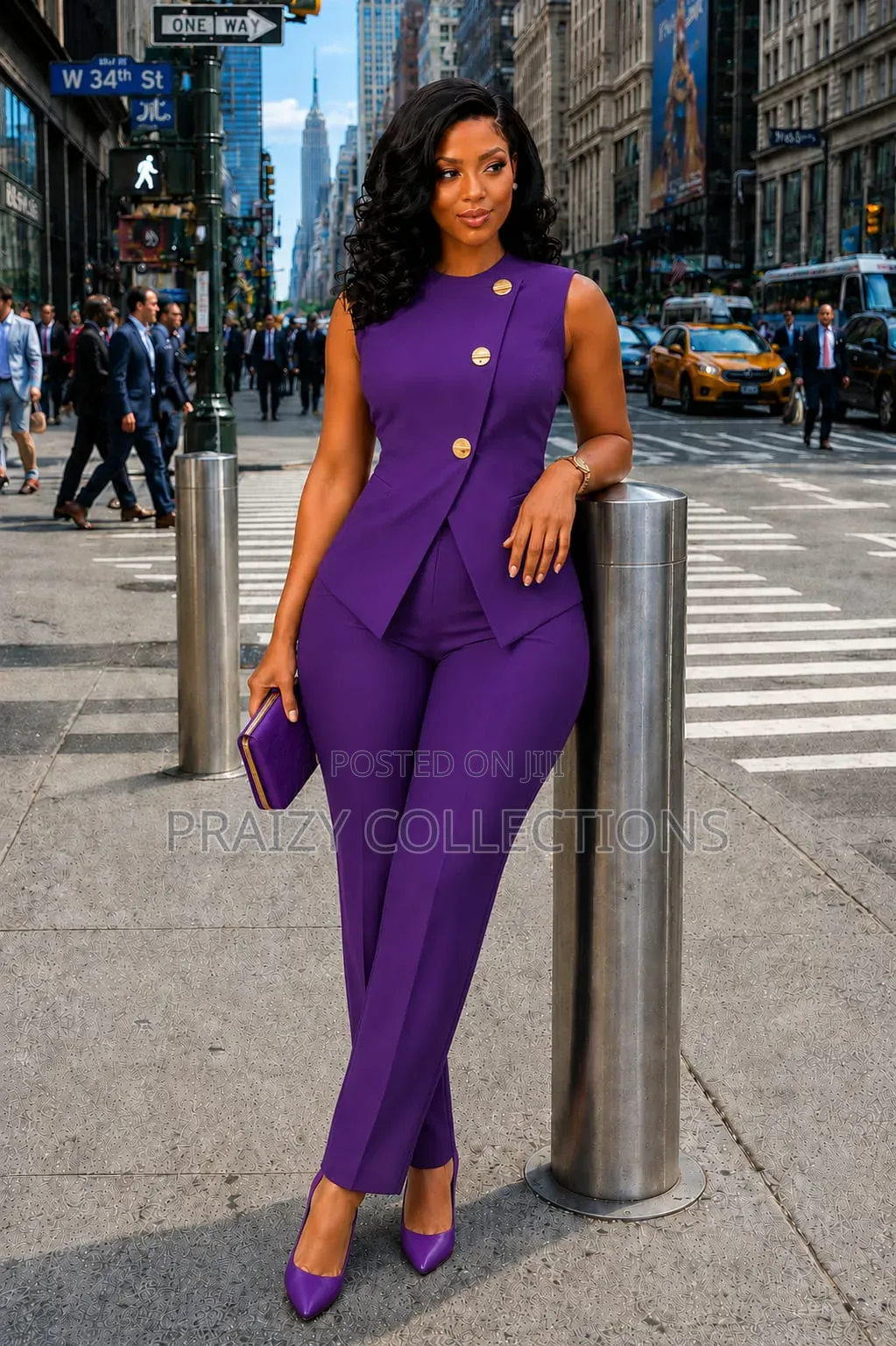 Elegant Sleeveless 2pc Suit