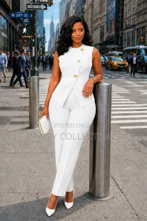 Elegant Sleeveless 2pc Suit