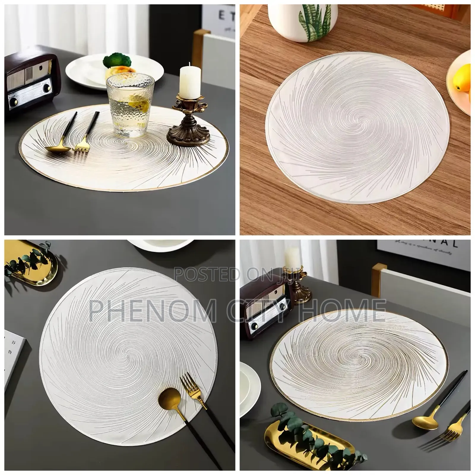 6pc Creative Swirl Placemats/Tablemat