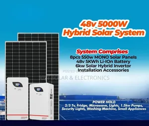 6kw - 5kwh Offgrid System - (8)550w Solar Panels - Free Installation