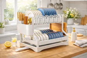 2-Tier Carbon Steel Dish Drying Rack