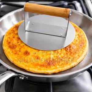 Heavy Duty Round Stainless Steel Chapati Spinner\Burger Press*