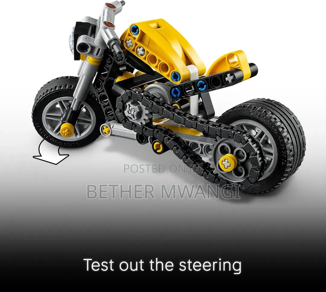 Lego Technic Yellow Motorcycle