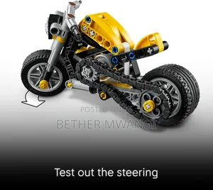 Lego Technic Yellow Motorcycle