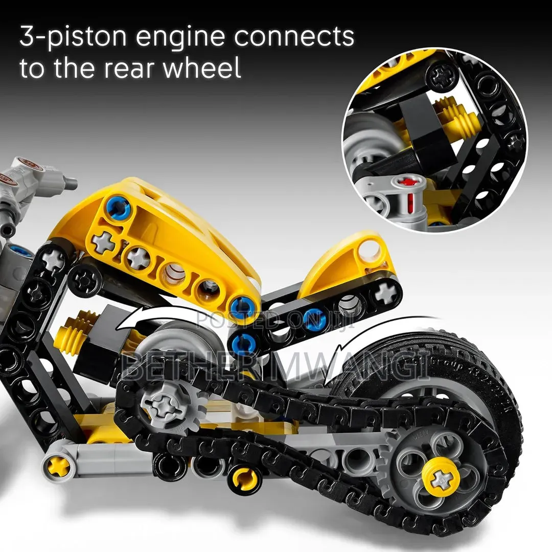 Lego Technic Yellow Motorcycle