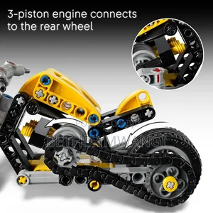 Lego Technic Yellow Motorcycle
