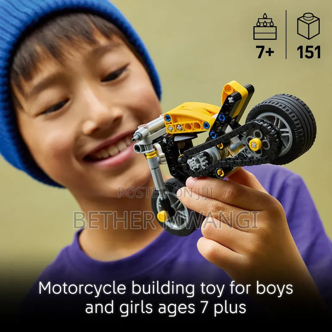 Lego Technic Yellow Motorcycle