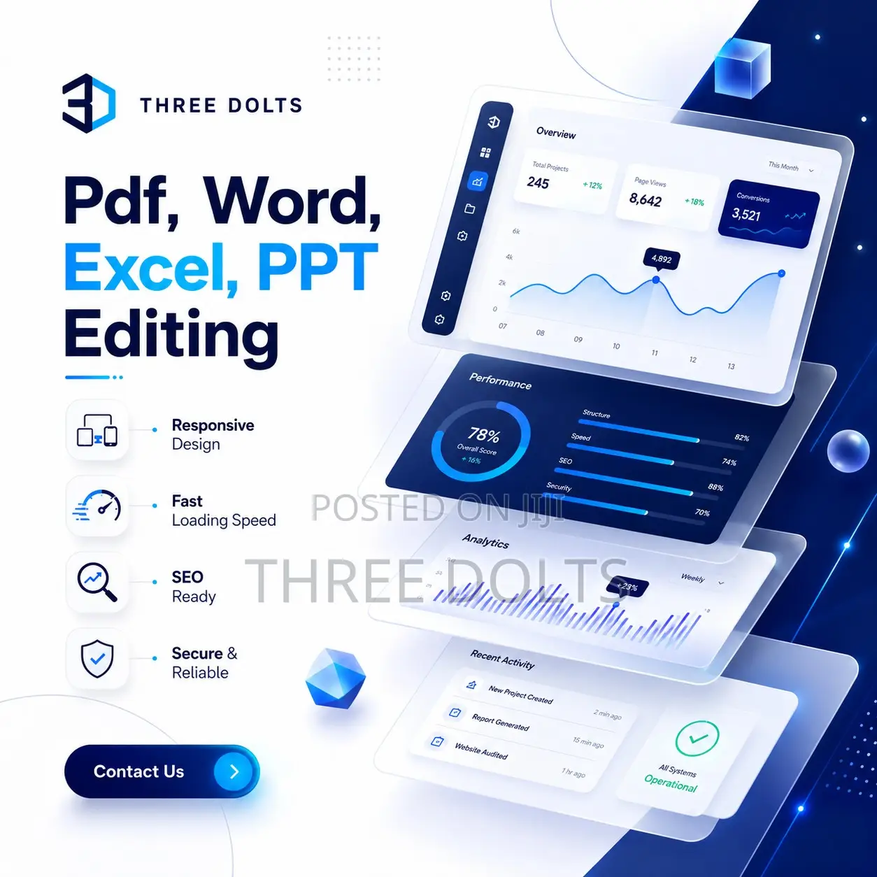 Pdf, Word, Excel, PPT Editing – Fast, Accurate Affordable