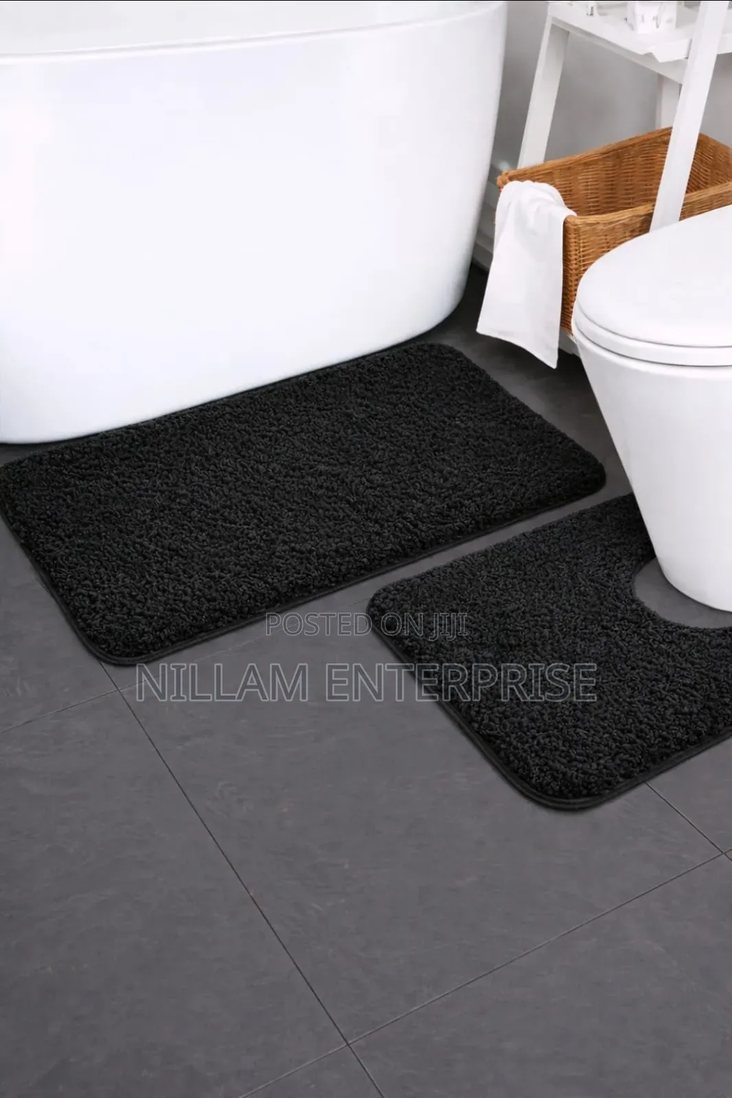 2pcs Ultra-Soft Plush Bath Mat Set*