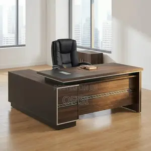 Office Desk; Modern L-Shaped Executive Office Desk