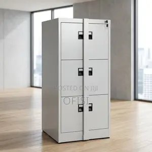 Office Cabinet; 3 Drawer Office Cabinet With Security Bar