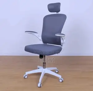 Office Chair; White Ergonomic Office Seat