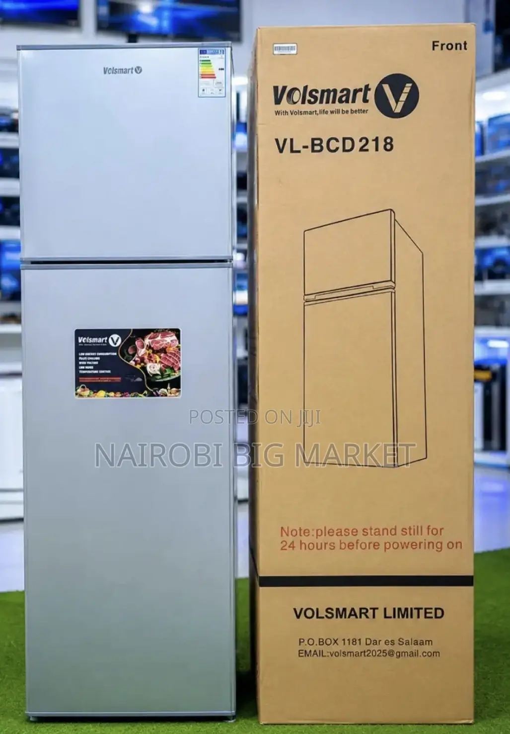 Volsmart 218litres Double Door Fridge