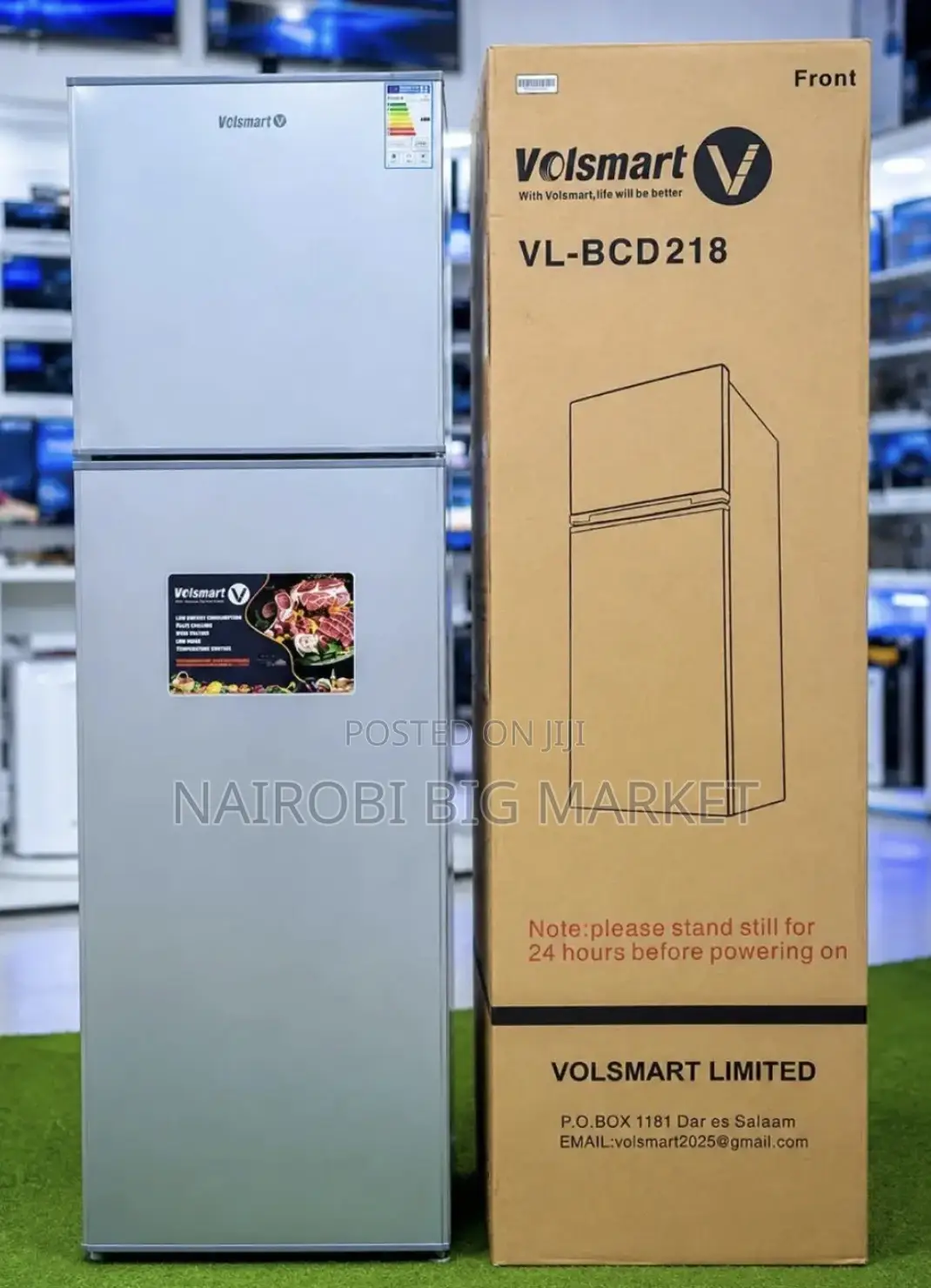 Volsmart 218litres Double Door Fridge