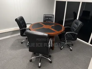 Executive Round Boardroom Table Set 4 Seater