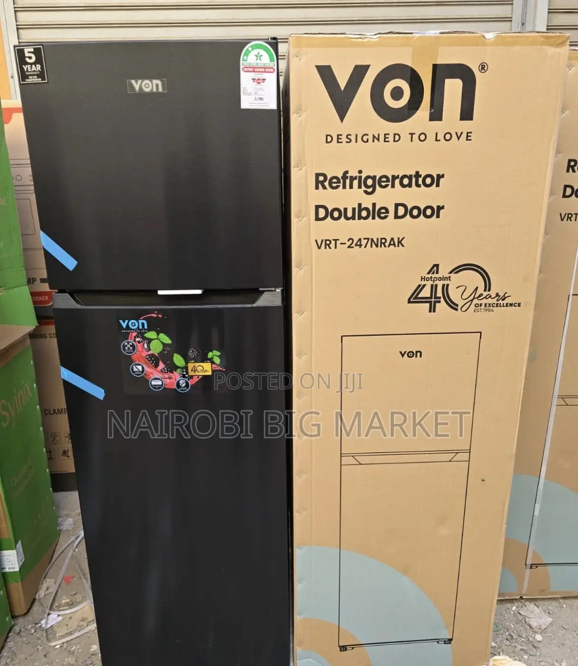 Von 247 Litres Nofrost Double Door Refrigerator