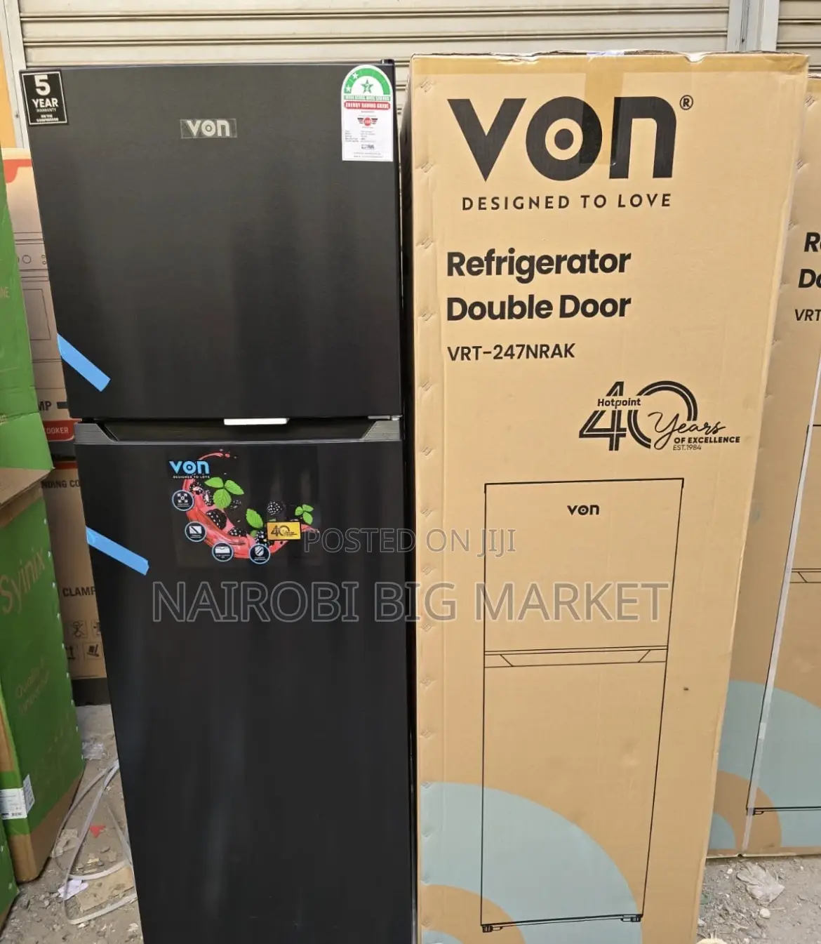 Von 247 Litres Nofrost Double Door Refrigerator