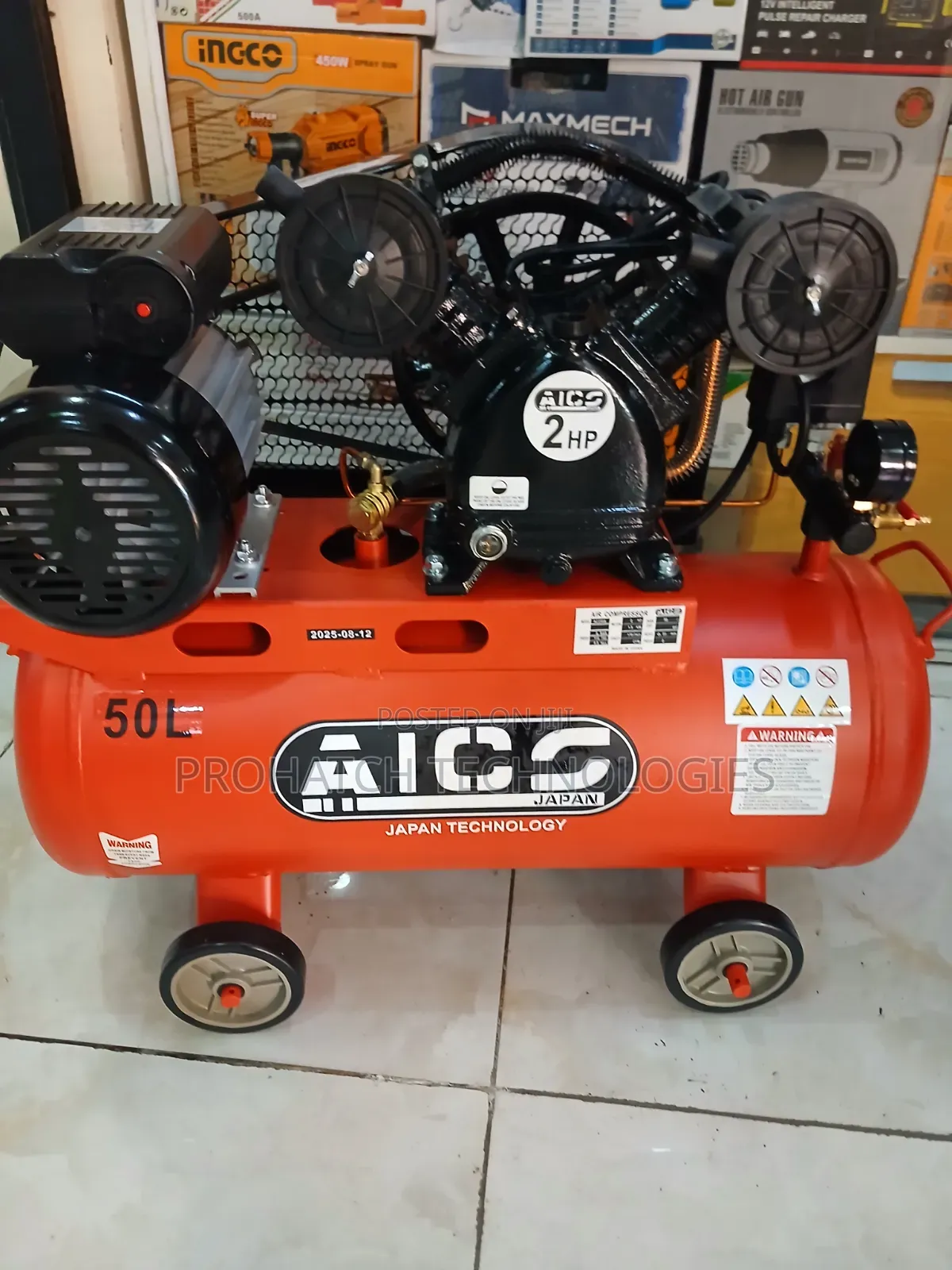 Aico 2hp Air Compressor Double Piston