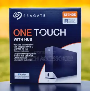 Seagate 12tb One Touch Desktop External Drive With Built-in Hub