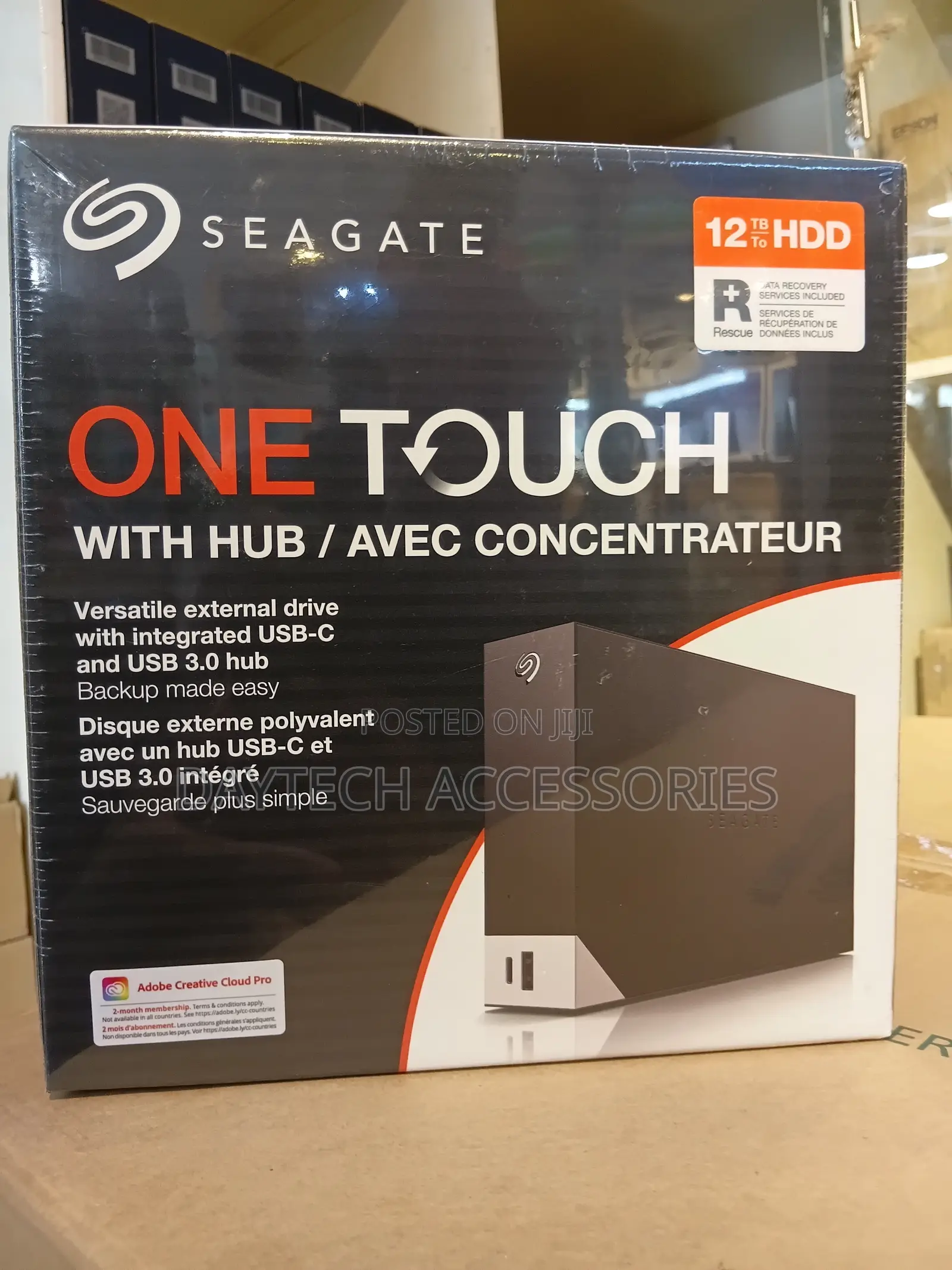 Seagate One Touch Hub 12tb Desktop External Hdd - Black