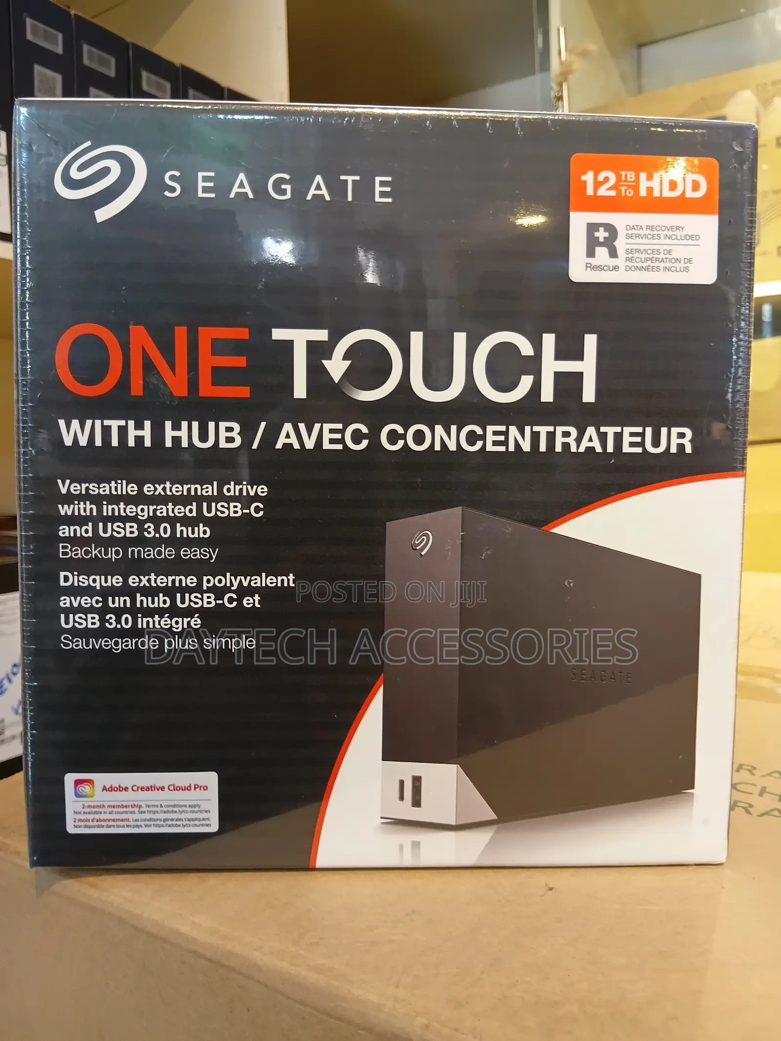 Seagate One Touch Hub 12tb Desktop External Hdd - Black