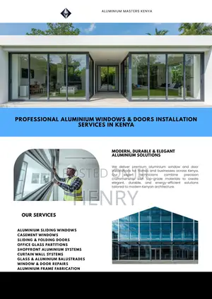 Professional Aluminium Windows Doors Installation Services in Kenya